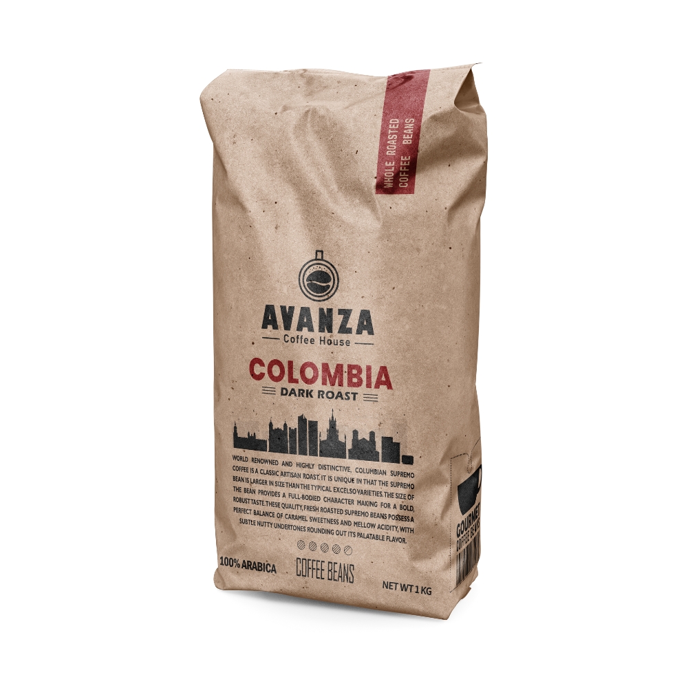 Avanza Coffee Beans Colombia Dark Roast 1KG